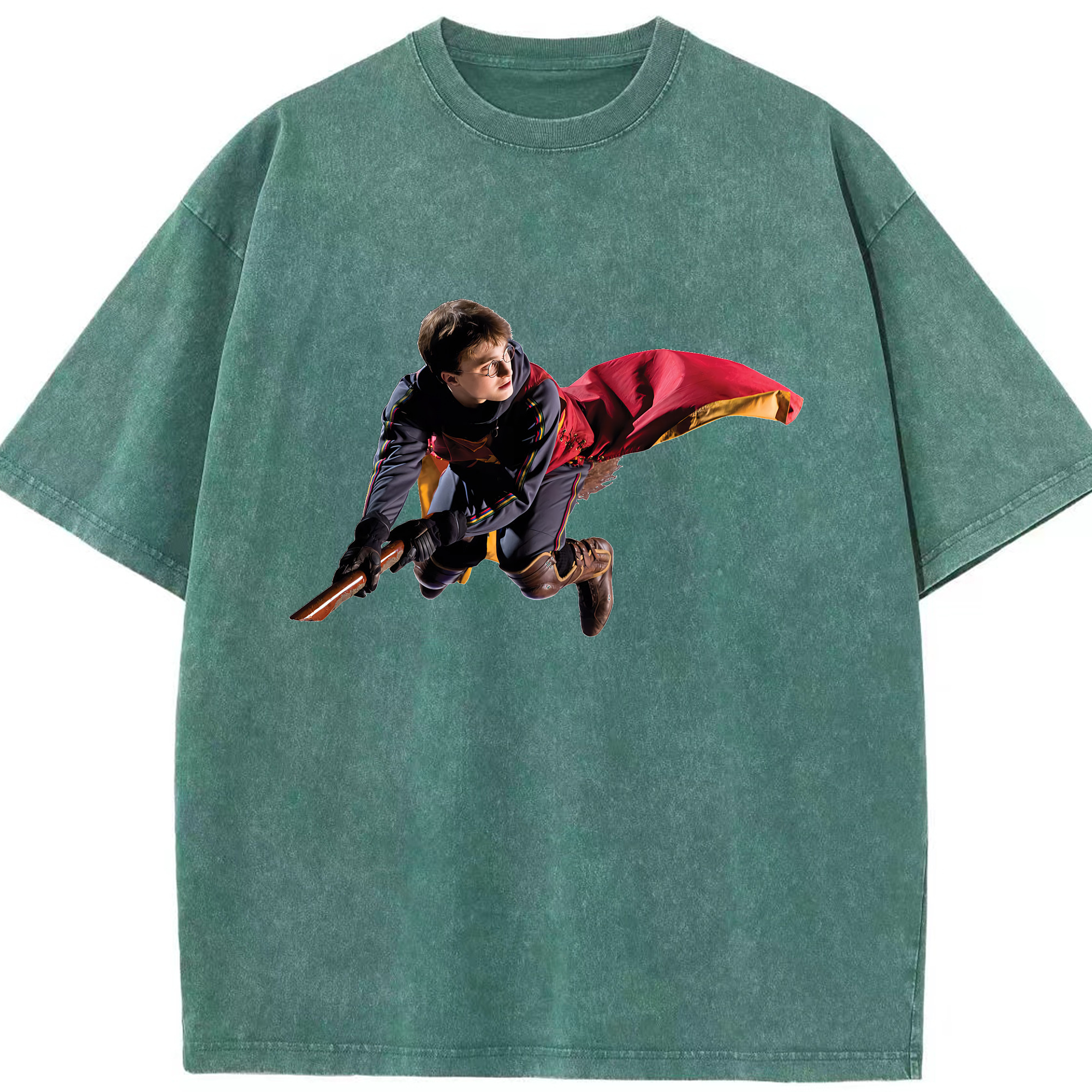 （画像用） Harry Potter ハリー・ポッターシリーズ 綿100% ヴィンテージ風 半袖Tシャツ（フロントプリント）